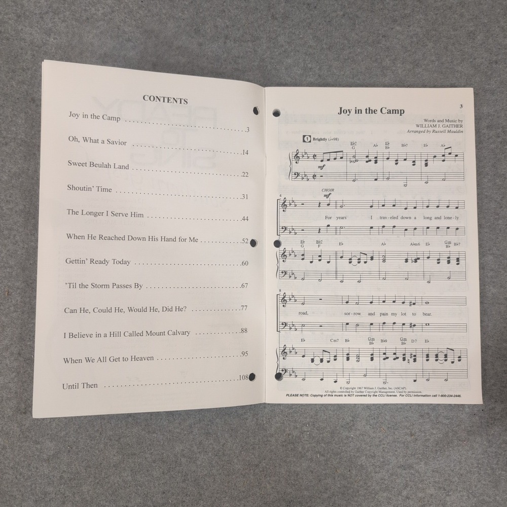Lot of 4 Ready to Sing Southern Gospel SATB Choral Music Book Russell Mauldin - Picture 4 of 4